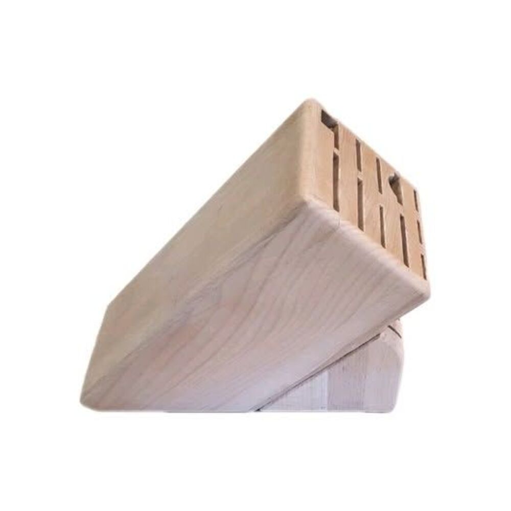 Wusthof  Knife 17 Slot Block Acacia Wood Block Only Freshly Sanded